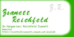 zsanett reichfeld business card